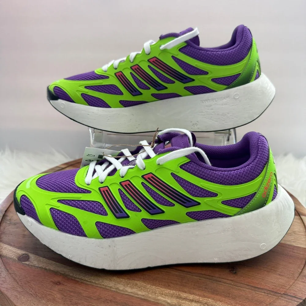 Adidas Adizero Aruku Womens 8 Green Purple New JP5566 Swirlfoam Running Shoes
